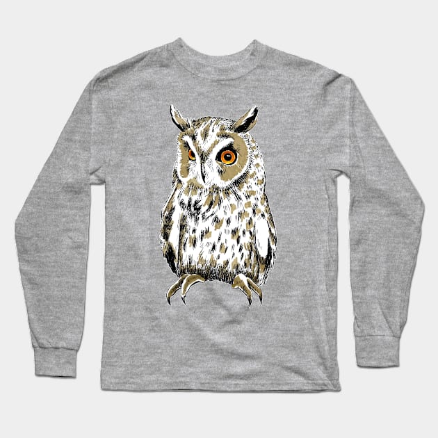 Owl Long Sleeve T-Shirt by Perezart99